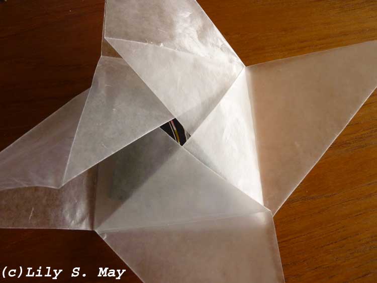 Origami pinwheel envelopes